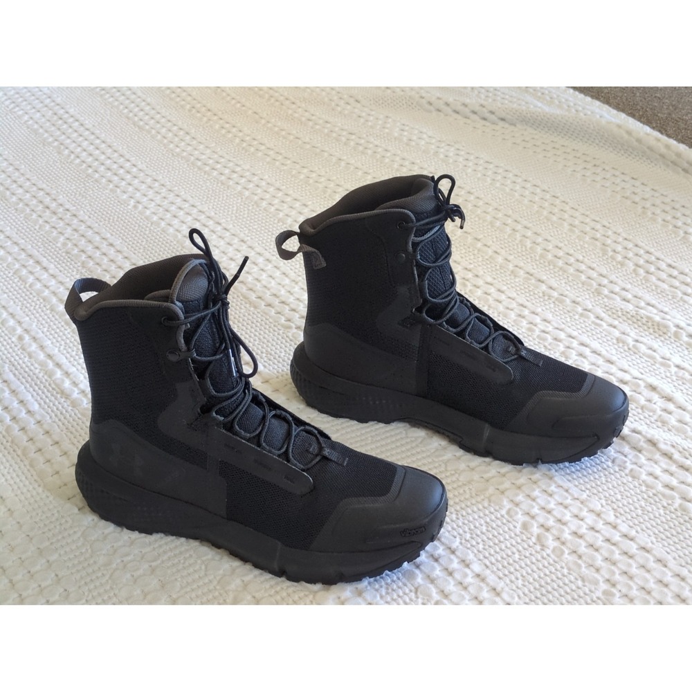 Under Armour Valsetz Men's Tactical Vibram Combat Boots Sz 9.5 Black Lace Up